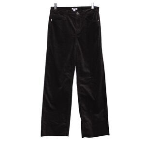 J. Jill Black high rise  Wide Leg corduroy pants  Jeans Women's Size 4 Tall